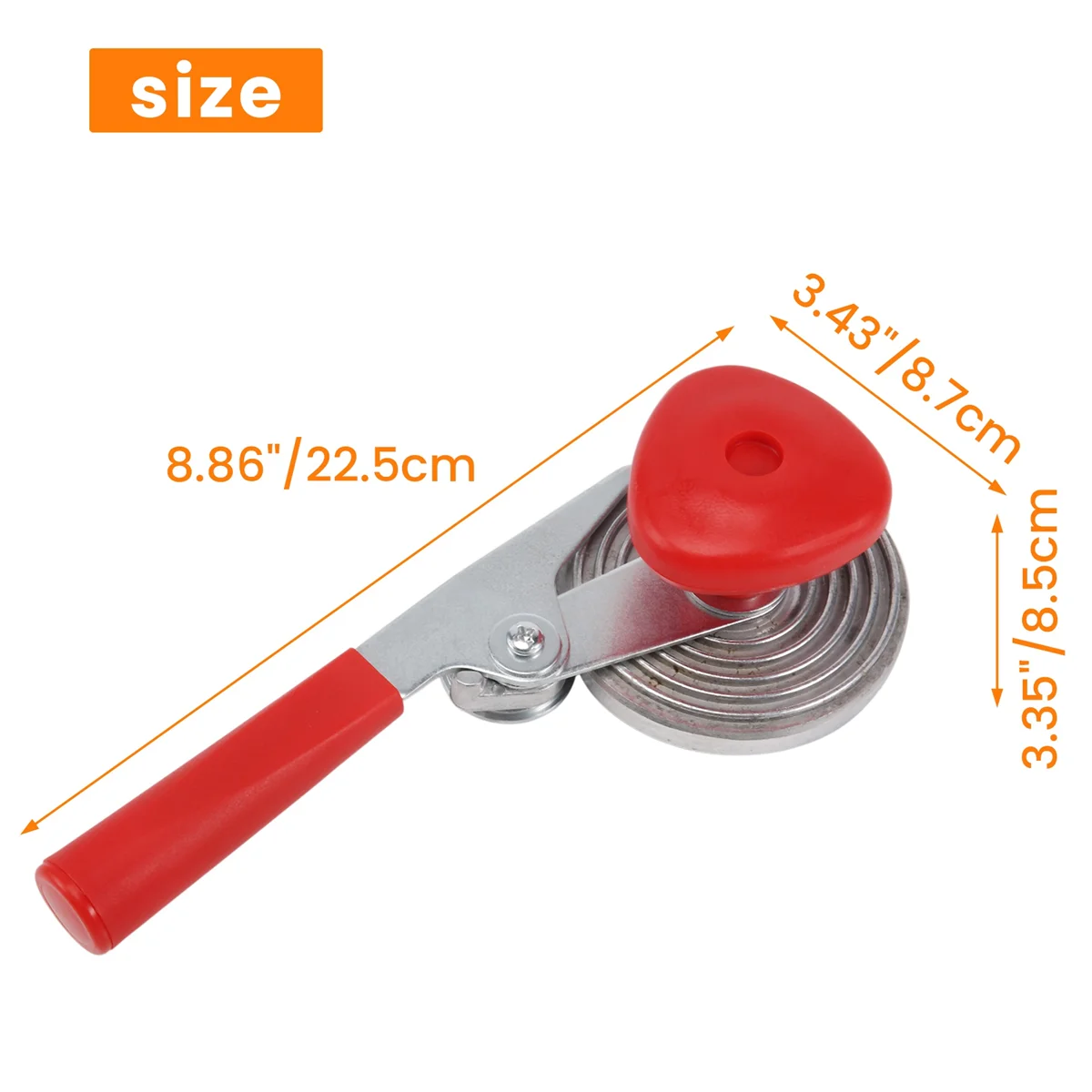 R.E.D. Shopping manual can sealer crimping device for sealing glass jars, shown in use with a 87mm seaming machine for home kitchen.