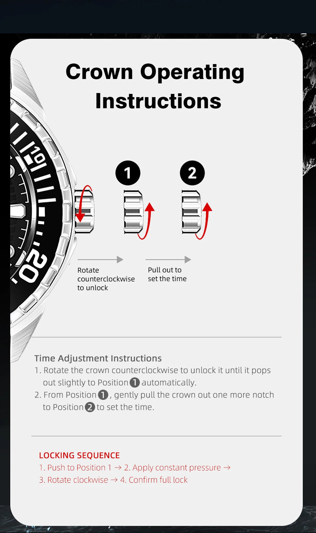 NORTH EDGE TRITON Solar Dive Watch – Men's Luxury Quartz, 316L Steel, 300M Waterproof, 2025