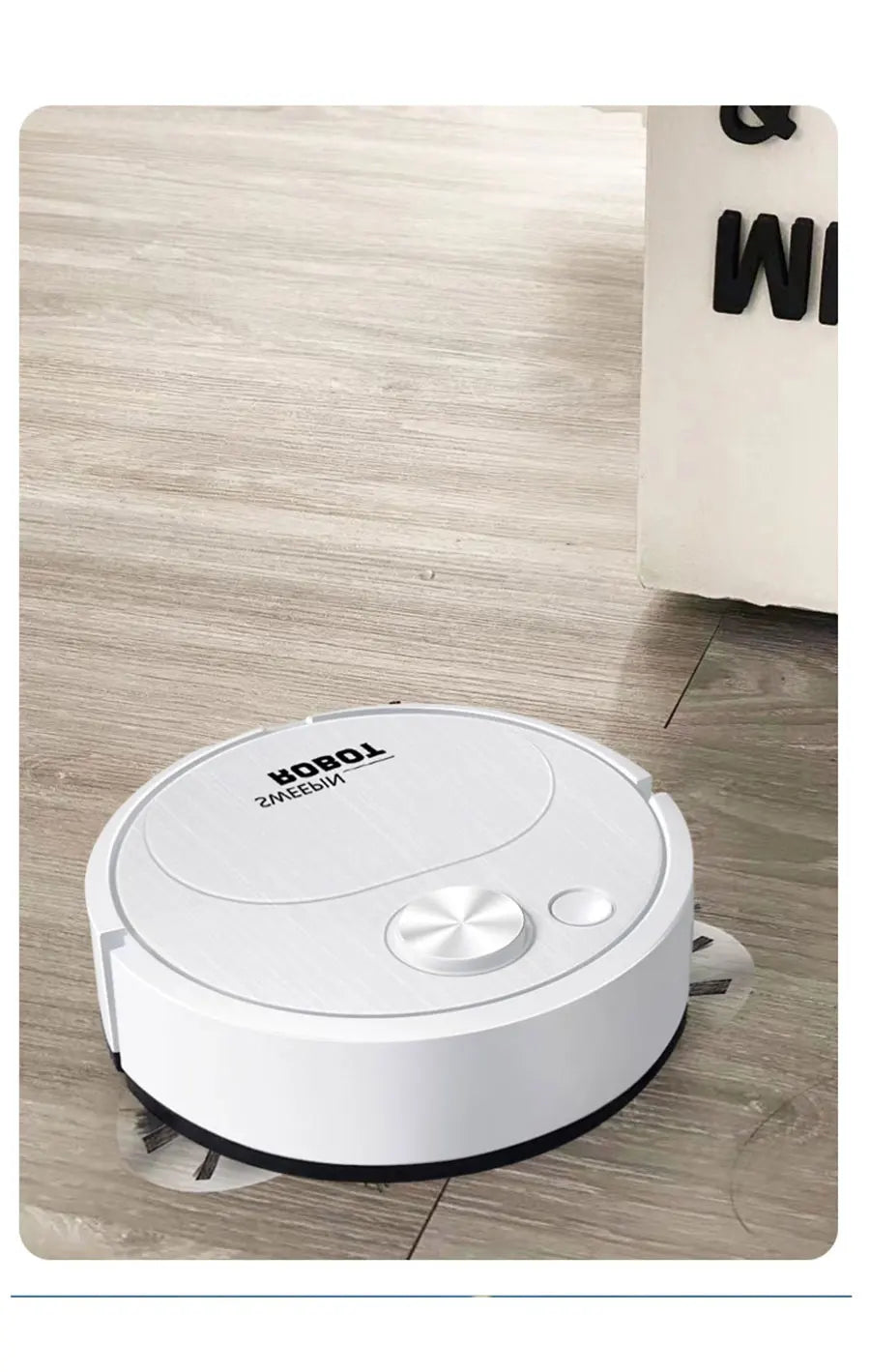 R.E.D. Shopping 3-in-1 smart robot vacuum cleaner with mopping, 1500Pa wireless sweeping for home and office cleaning.