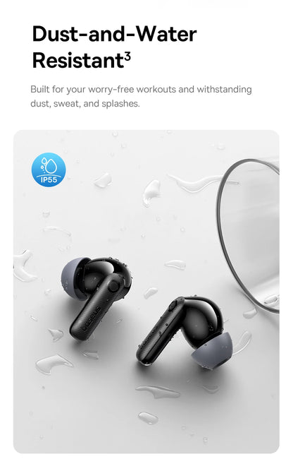 Baseus EP10 Pro ANC TWS Earbuds – 50dB, LDAC, Bluetooth 6.0, 6 Mics, Hi-Res, IP55