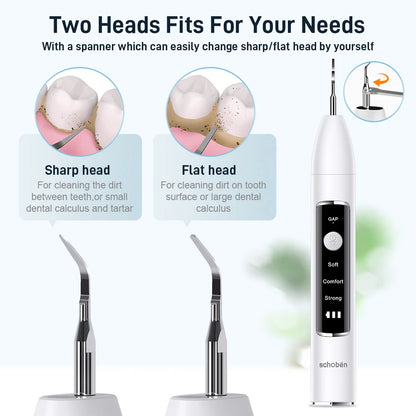 Schoben Ultrasonic Dental Scaler | Tartar & Plaque Remover | Electric Tooth Stone Cleaner