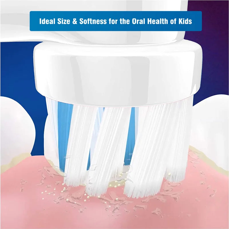 Oral-B Compatible Children's Electric Toothbrush Replacement Heads – 4pcs Set | DB4510K D10 D12K D100K Series