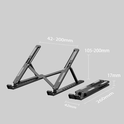 Aluminum Alloy Foldable Laptop Stand – Adjustable, Non-Slip, Portable | MacBook & Tablet Holder