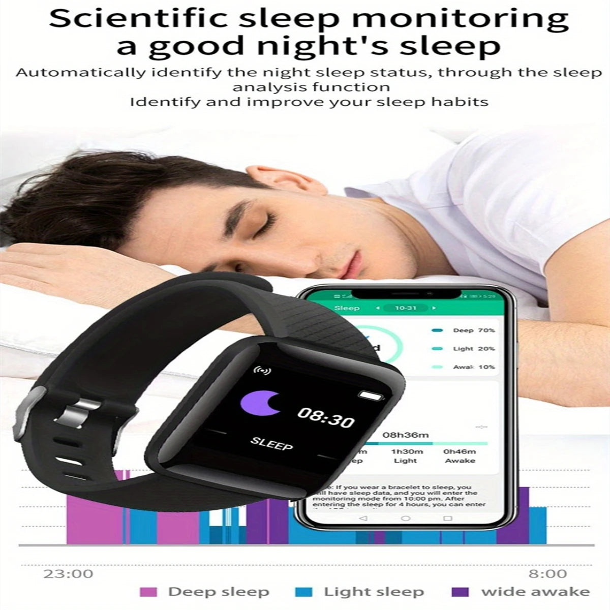 D13 Fitness Smart Watch - Heart Rate & Sleep Monitor, Activity Tracker