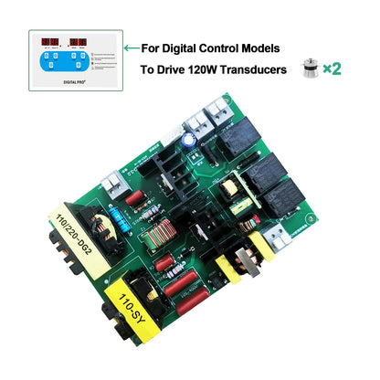 40kHz Ultrasonic Generator PCB Board 60W–180W – Mechanical & Digital Driver for Ultrasonic Cleaner 110V/220V