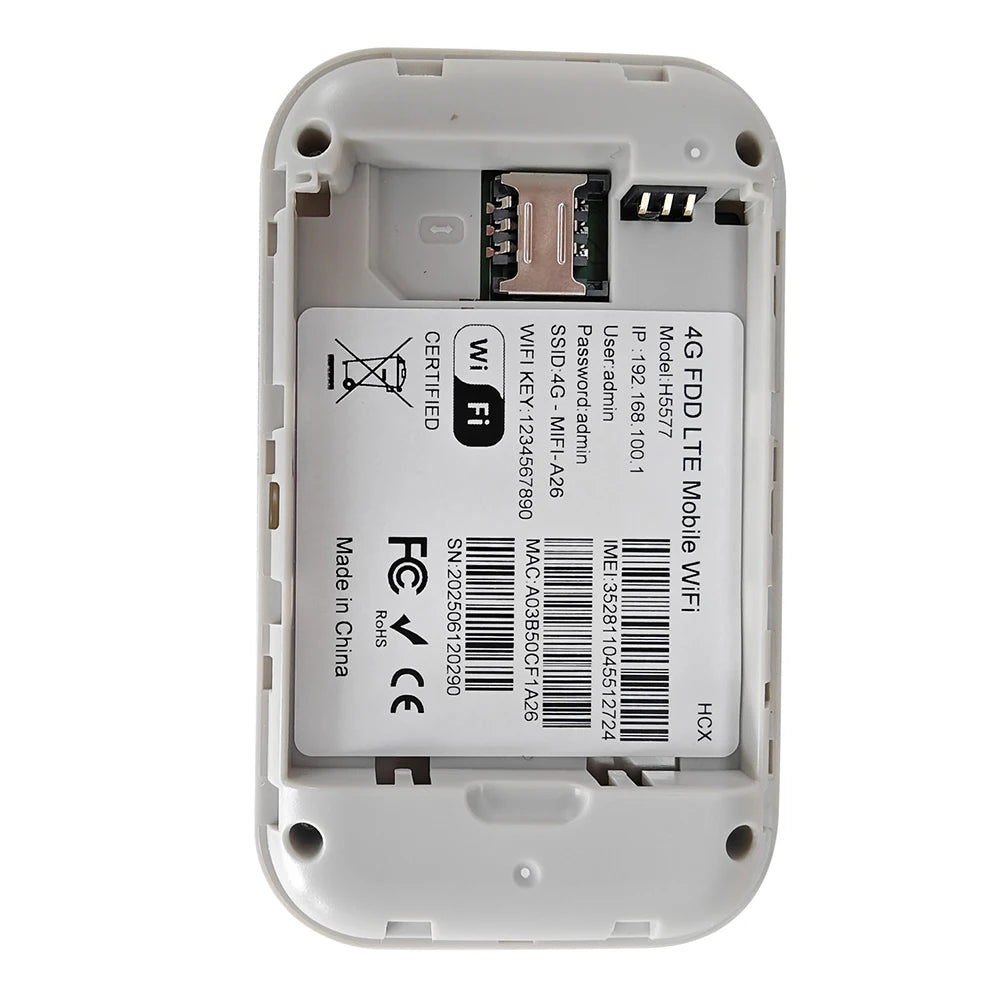 4G Pocket WiFi Router | 150Mbps Mobile Hotspot | SIM Card Slot | 2100mAh | Wide Coverage