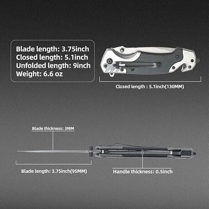 EDC Folding Pocket Knife with Clip – Outdoor Survival & Camping
