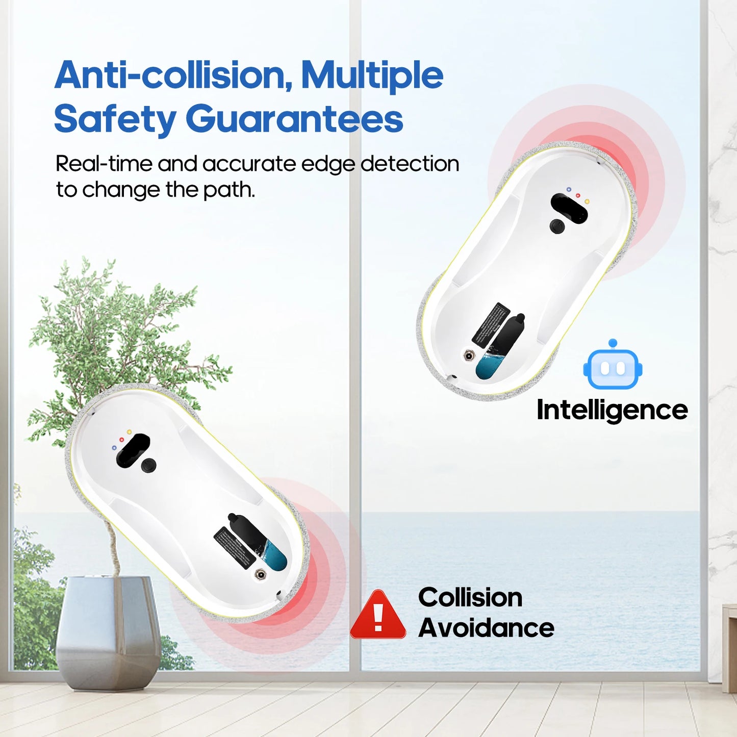 Automatic Water Spray Window Cleaning Robot – Remote Control Electric Glass Wiper for Home
