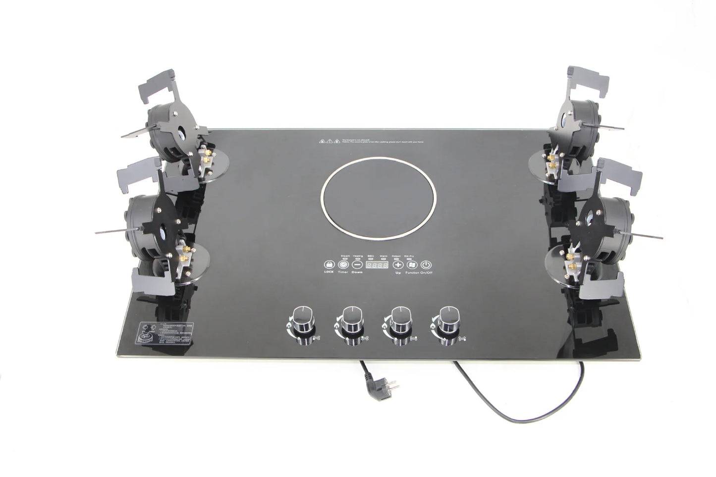 ALK 5-Burner Built-In Gas & Electric Cooktop – 36" Ceramic Glass, 220V