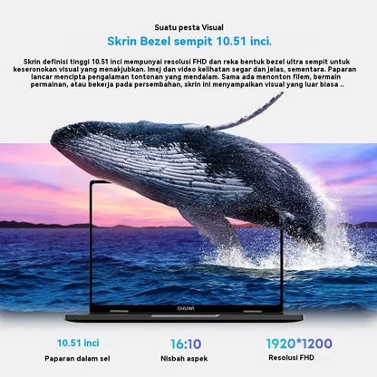 CHUWI MiniBook X 10.51" 2-in-1 Laptop – Intel N150, 16GB, 512GB, 2K Touch