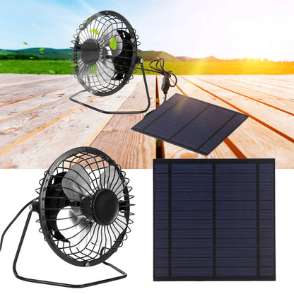 Solar Panel Cooling Fan Set 5W – Mini Photovoltaic Panel with Portable Fan for Greenhouse