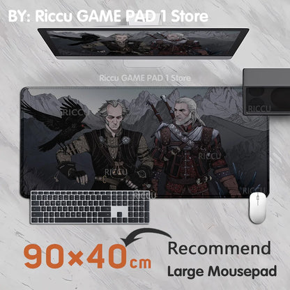 The Witcher 3 XXL Gaming Mouse Pad – Non-Slip, Lockedge, Thickened, Oversized Deskmat