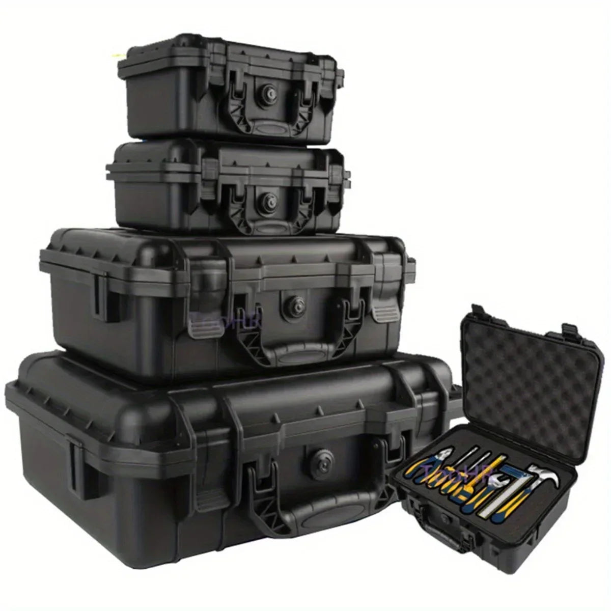 Waterproof Hard Carry Case with Pre-Cut Sponge – Tool & Equipment Organizer