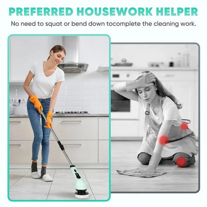 R.E.D. Shopping cordless electric spin scrubber with LED, 9-in-1 multipurpose cleaning brush for home and household cleaning tasks