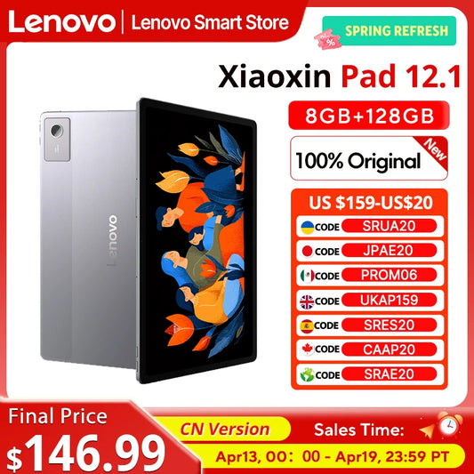 Lenovo Xiaoxin Pad 12.1 (2025) – Dimensity 6400, 90Hz, 10200mAh, 45W, 8GB+128/256GB