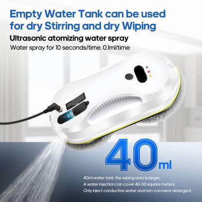 Automatic Water Spray Window Cleaning Robot – Remote Control Electric Glass Wiper for Home