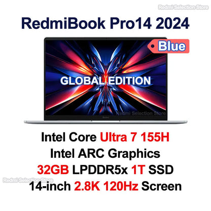 Xiaomi RedmiBook Pro 14 | Intel Core Ultra 5-125H / Ultra 7-155H | 32GB DDR5 | 1TB SSD | 2.8K 120Hz | ARC Graphics