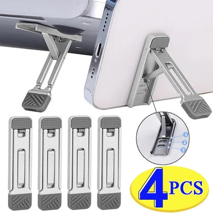 Mini Aluminum Folding Laptop Stand – 3 Height Levels, 1–4 pcs | MacBook & Phone Holder