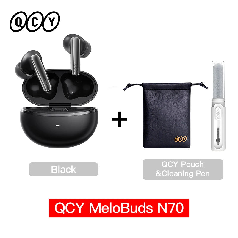 QCY MeloBuds N70 Wireless Earbuds – ANC, Bluetooth 6.0, LDAC, 50H, IPX5