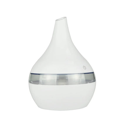 Portable Aroma Diffuser & Humidifier – 300ml, USB, 7-Color RGB Night Light | Light/Dark Wood, White