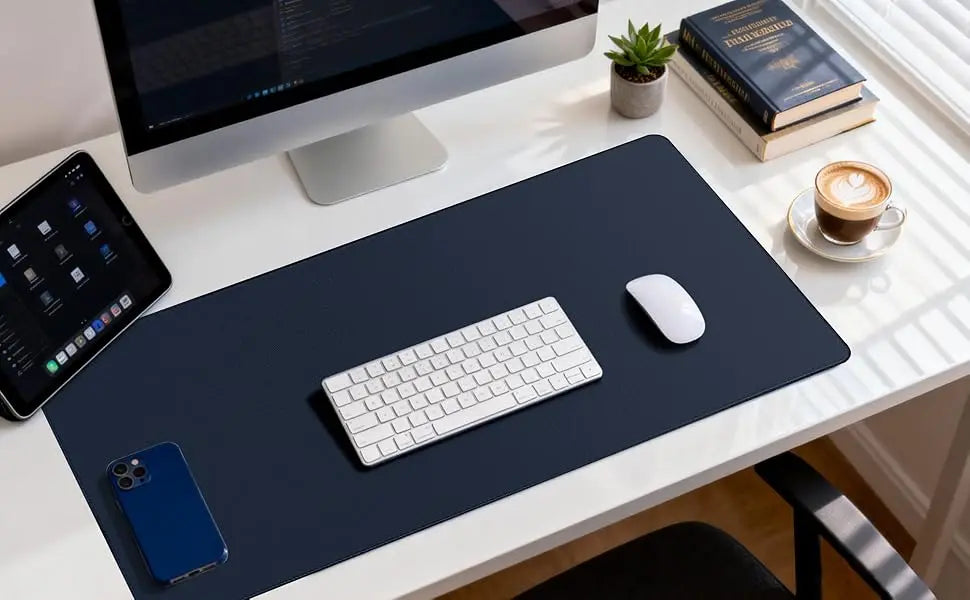 Large PU Leather Desk Pad – Non-Slip Office Desk Mat, Mouse Pad for Office & School, Multiple Sizes