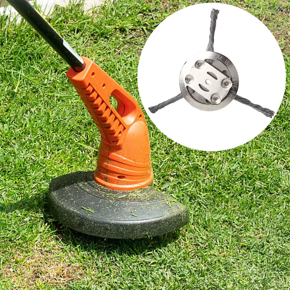 Universal Grass Trimmer Head – Metal Weed Eater Blade Replacement