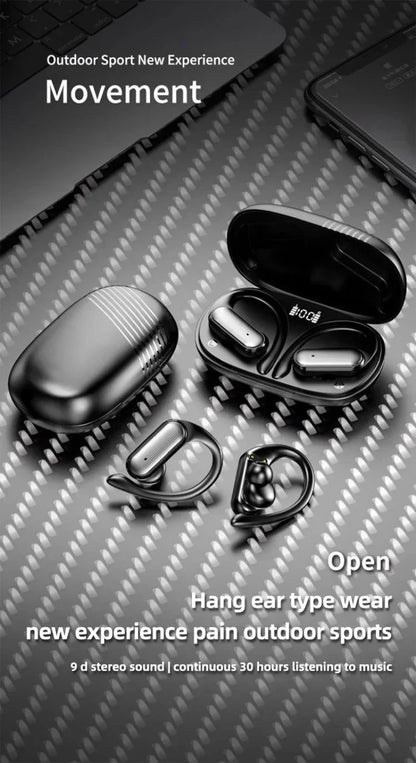 A520 Wireless Bluetooth 5.3 Ear Hook Headset – HIFI Stereo, Microphone, Running & Gaming