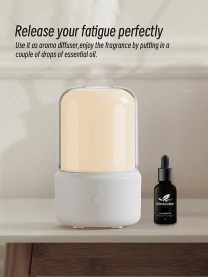 KINSCOTER USB Mini Aroma Diffuser & Ultrasonic Humidifier – 120ml/150ml Bedroom Diffuser