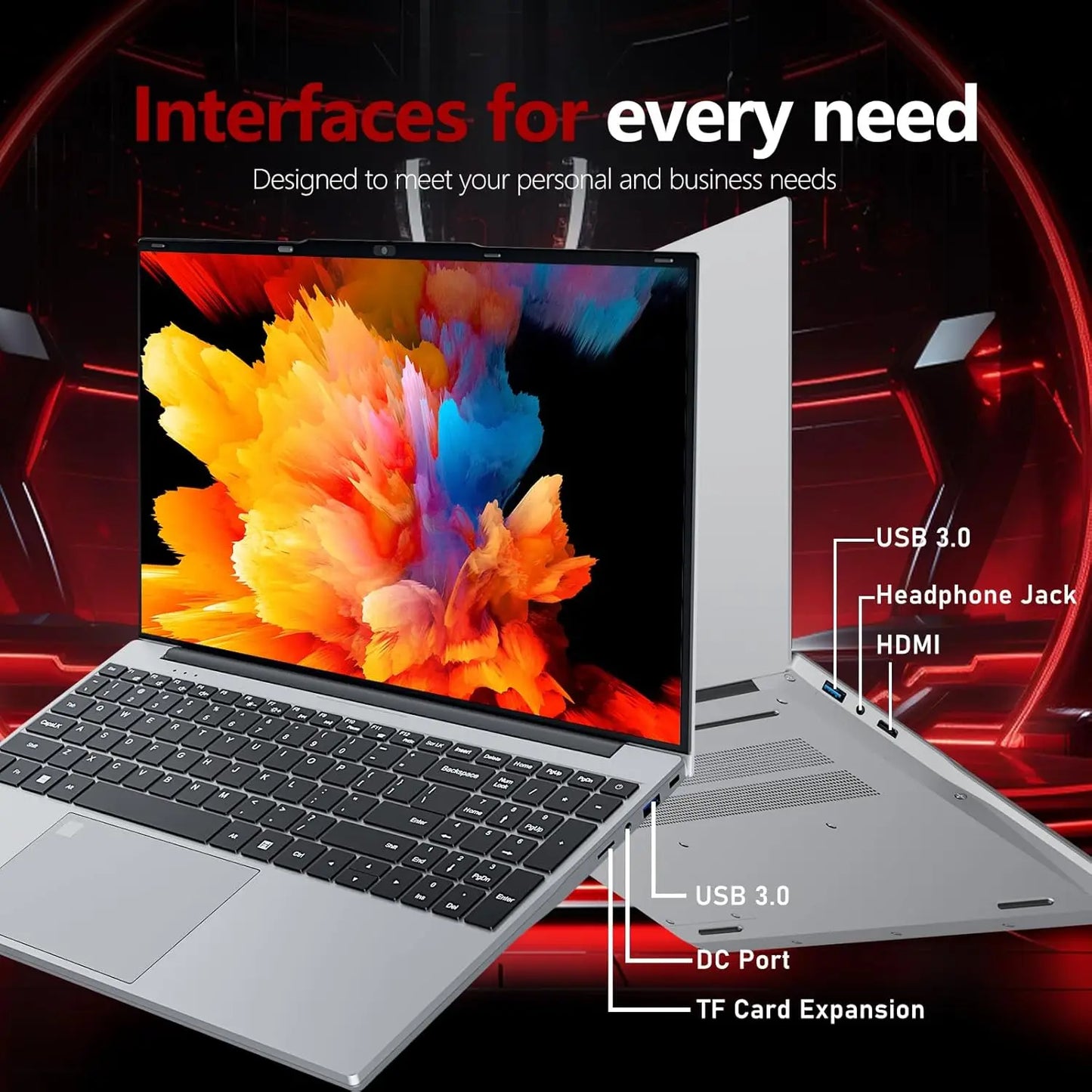15.6" Gaming Laptop – Intel Core i9-10980HK or i3-6100U, 16GB RAM, up to 2TB SSD, Fingerprint, Backlit | Windows 11