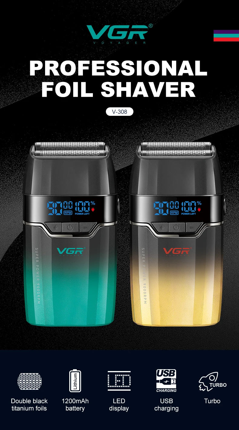 VGR Professional Hair Clipper | V-003 V-906 V-308 | Metal Body | Barber & Beard Trimmer