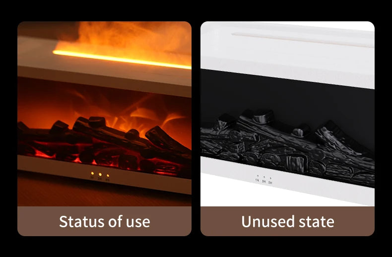 Fireplace Aroma Diffuser & Air Humidifier — Colorful Flame Effect, Timer, Remote Control, Home & Office