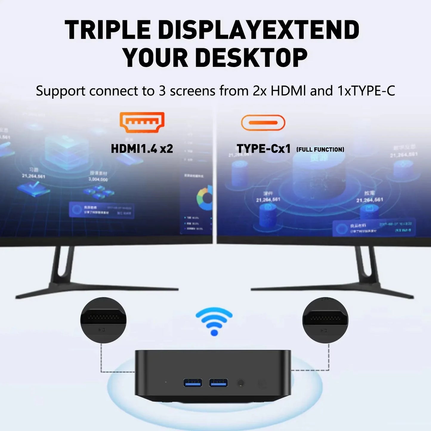 Windows 11 Mini PC | Intel Core i9-8950HK / i3-6100 | 16GB RAM | 1TB–2TB SSD | WiFi 6 | BT 5.2
