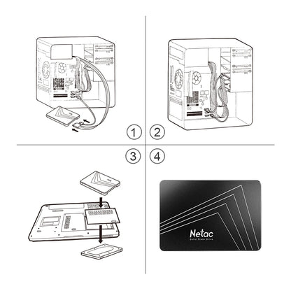Netac 2.5" SATA3 SSD | 128GB to 4TB | Internal Solid State Drive | Laptop & Desktop Upgrade