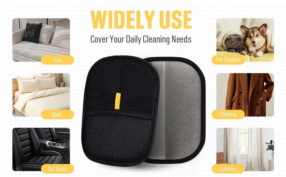 Reusable Static Pet Hair Removal Gloves | Double-Sided Grooming & Cleaning Tool