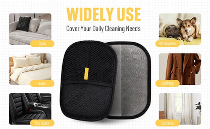 Reusable Static Pet Hair Removal Gloves | Double-Sided Grooming & Cleaning Tool