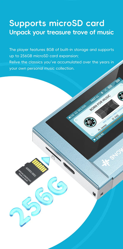 FiiO Echo Mini HiFi Bluetooth MP3 Player – 15Hrs, 3.5mm & 4.4mm Output, Pure Music