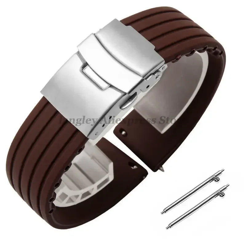 Quick Release Silicone Watch Strap 18–24mm – For Huawei, Seiko, Omega, Fossil & More