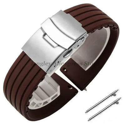 Quick Release Silicone Watch Strap 18–24mm – For Huawei, Seiko, Omega, Fossil & More