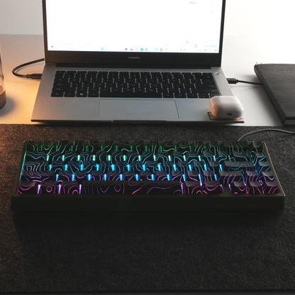 XVX Topographic Keycaps 118 Keys – OEM Profile, Shine-Through, IMD-Tech, Side Print