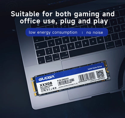 GUDGA M.2 SATA SSD – 128GB to 1TB Internal Drive (2242 & 2280)