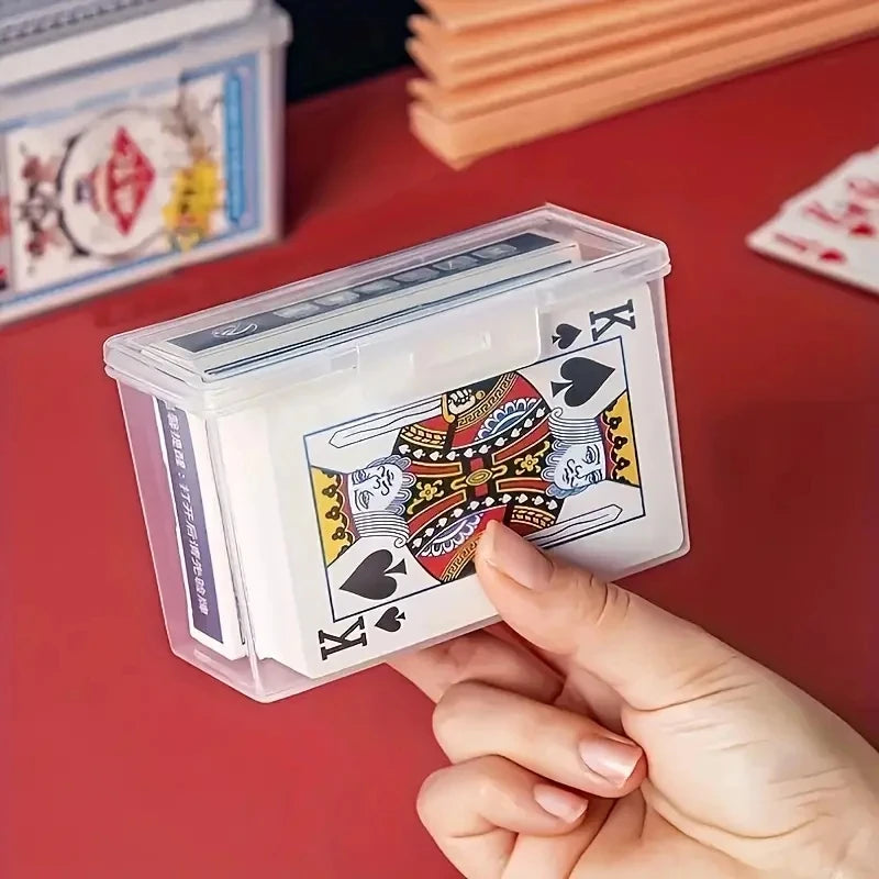 Clear Playing Card Storage Box | Transparent Deck Case 3-4 Pack