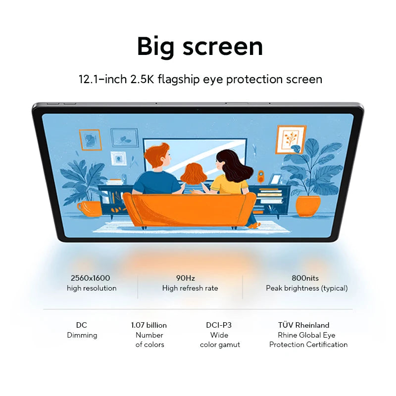 Lenovo Xiaoxin Pad 12.1 (2025) – Dimensity 6400, 90Hz, 10200mAh, 45W, 8GB+128/256GB