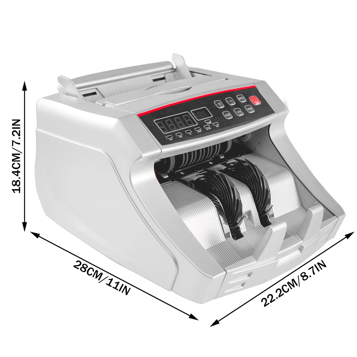 SucceBuy Money Counter 1000pcs/min – UV & MG Fake Banknote Detector, Euro