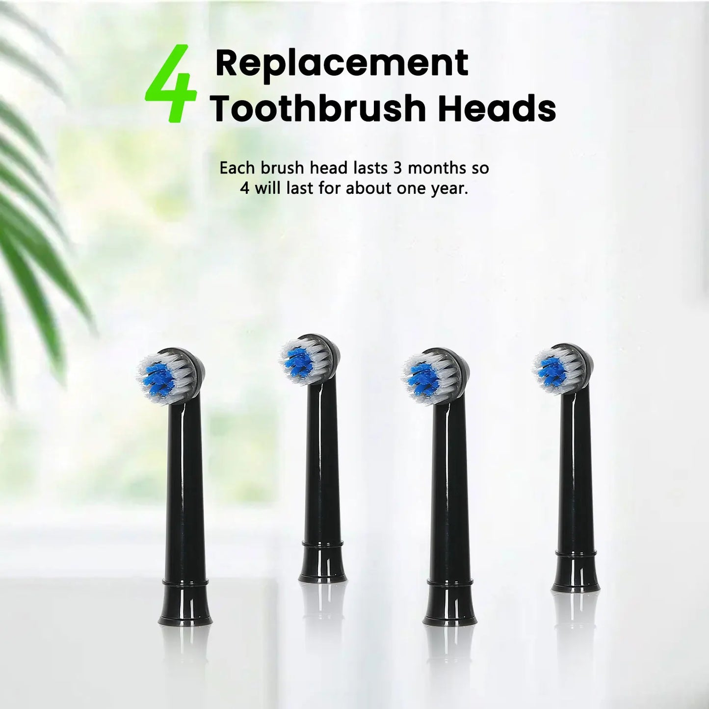 Fairywill T2233 Electric Toothbrush – Sonic Rotation, 4 Heads, 3 Modes, Rechargeable