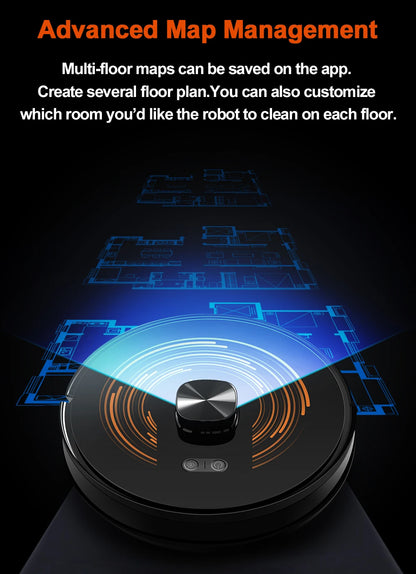 ABIR X9 Robot Vacuum Cleaner – Laser LiDAR, 6500PA Suction, UV Spot Cleaning, Multi-Floor Map, Auto Carpet Boost