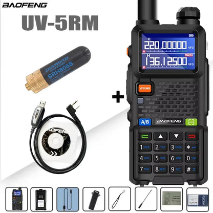 Baofeng UV-5RM four-band walkie talkie with 999 channels and 3800mAh battery, R.E.D. Shopping electronics two-way radio.