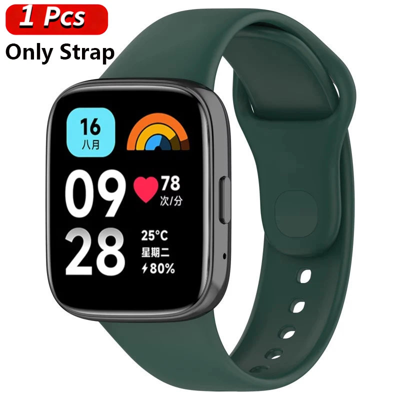 Silicone Strap & Case for Xiaomi Redmi Watch 3 / Active / Lite | Sport Band