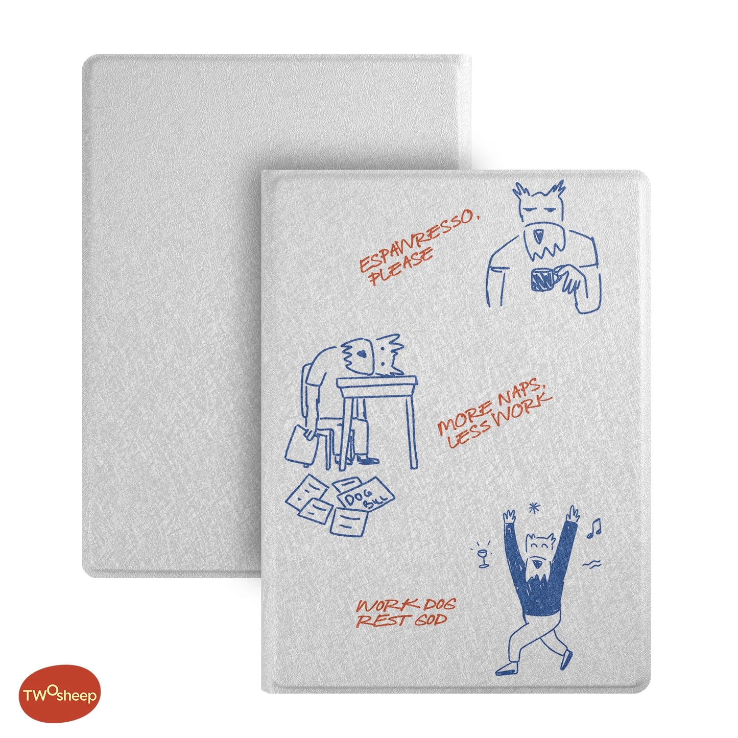 Twosheep Cute Cat & Dog Magnetic Case for Bigme B6 6" eReader – Auto Sleep/Wake, Shellless PU Cover