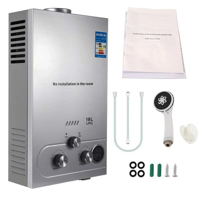 VEVOR LPG Gas Water Heater | Instant Tankless | 6L–18L | CE Certified | EU