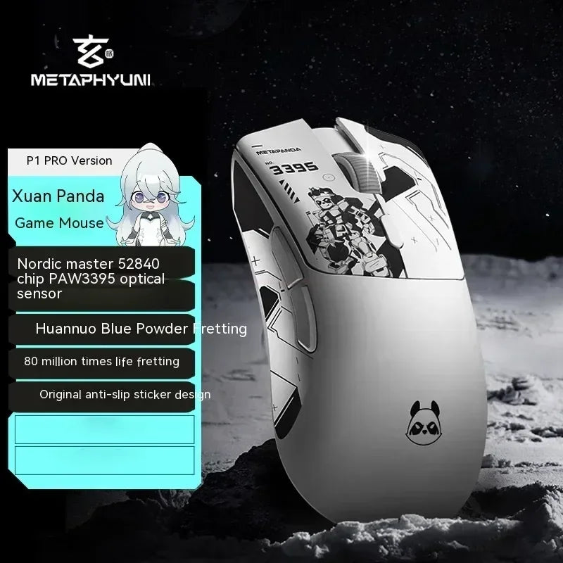 Metaphyuni Metapanda P1 Pro Wireless Gaming Mouse – PAW3395, Low Latency, Lightweight, Ergonomic
